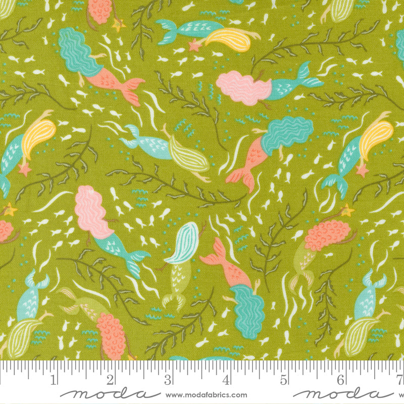 44''- 45" Moda Fabric - The Sea And Me ~ Seaweed - 20792 16 - $16.50/yard