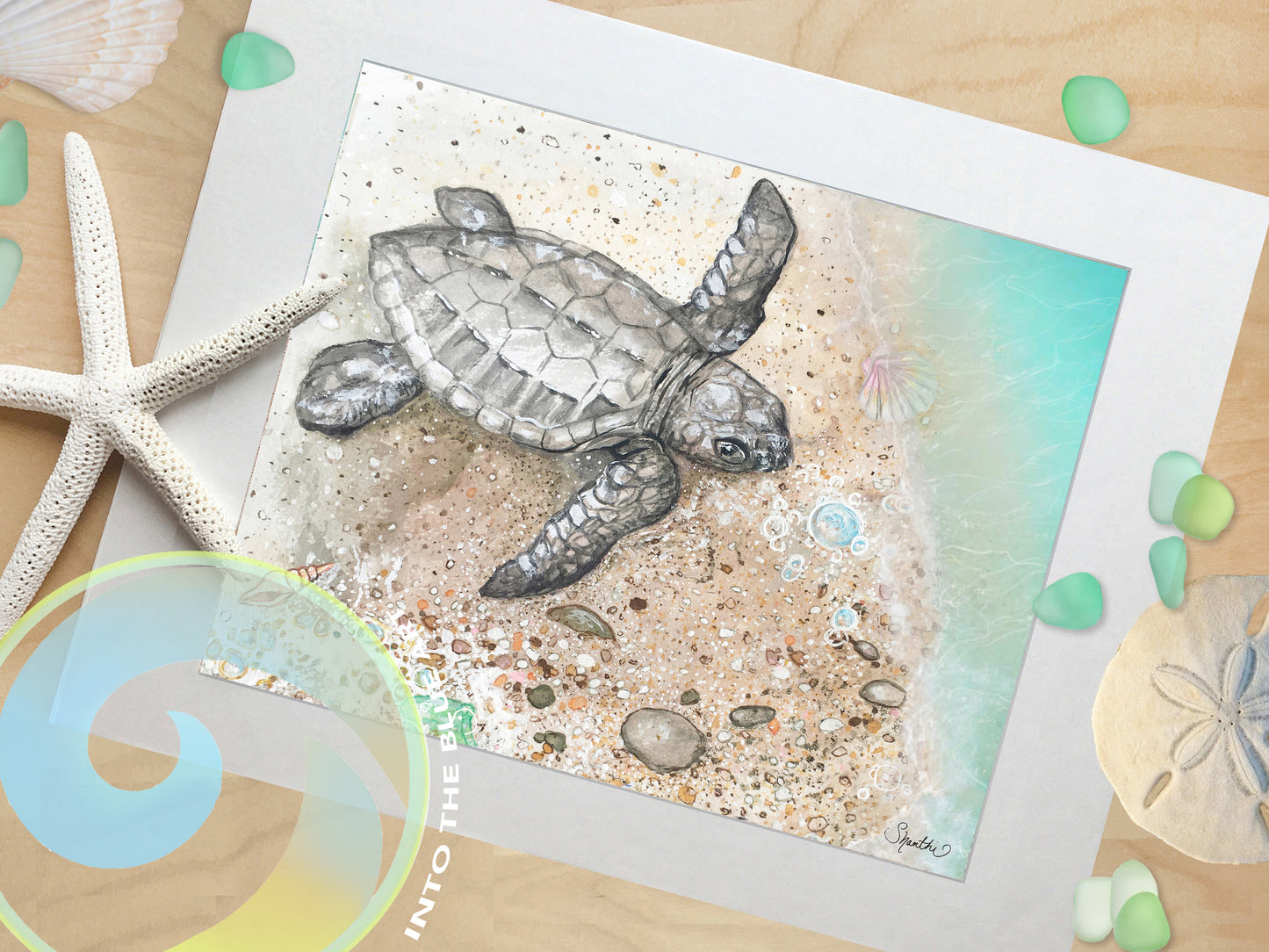 Sea Turtle Art Print - 'Fearless Flippers'