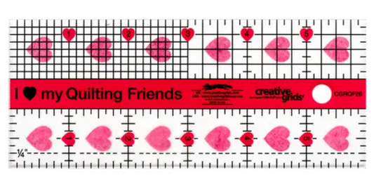 Creative Grids Non-Slip Ruler for Quilting CGRQF26