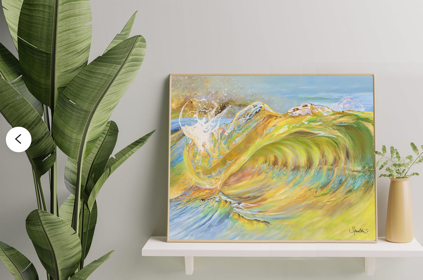 Ocean Art Prints, Coastal Living Room Decor - 'Sun-Kissed Splash'