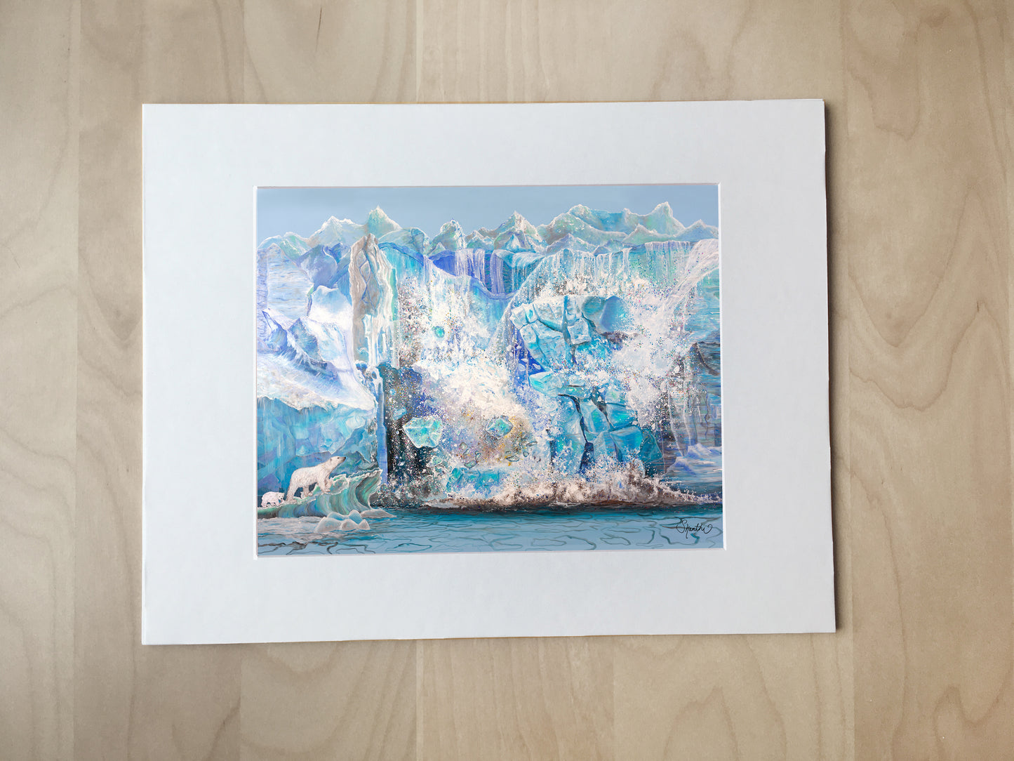 Glacier Art, Polar Art, Arctic Art - 'Impact Splash'