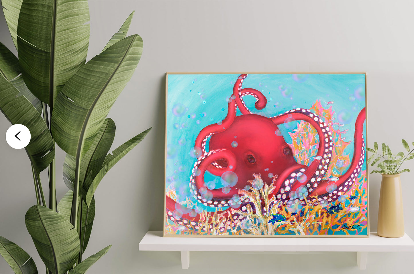 Octopus Art, Kids Beach Bathroom - 'Octingo's Sea Parade'