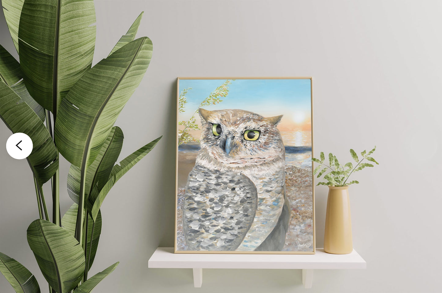 Owl Art, Kids Room Art, Owl Painting- 'Ulrick the Owl'
